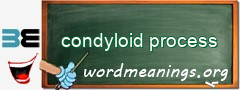 WordMeaning blackboard for condyloid process